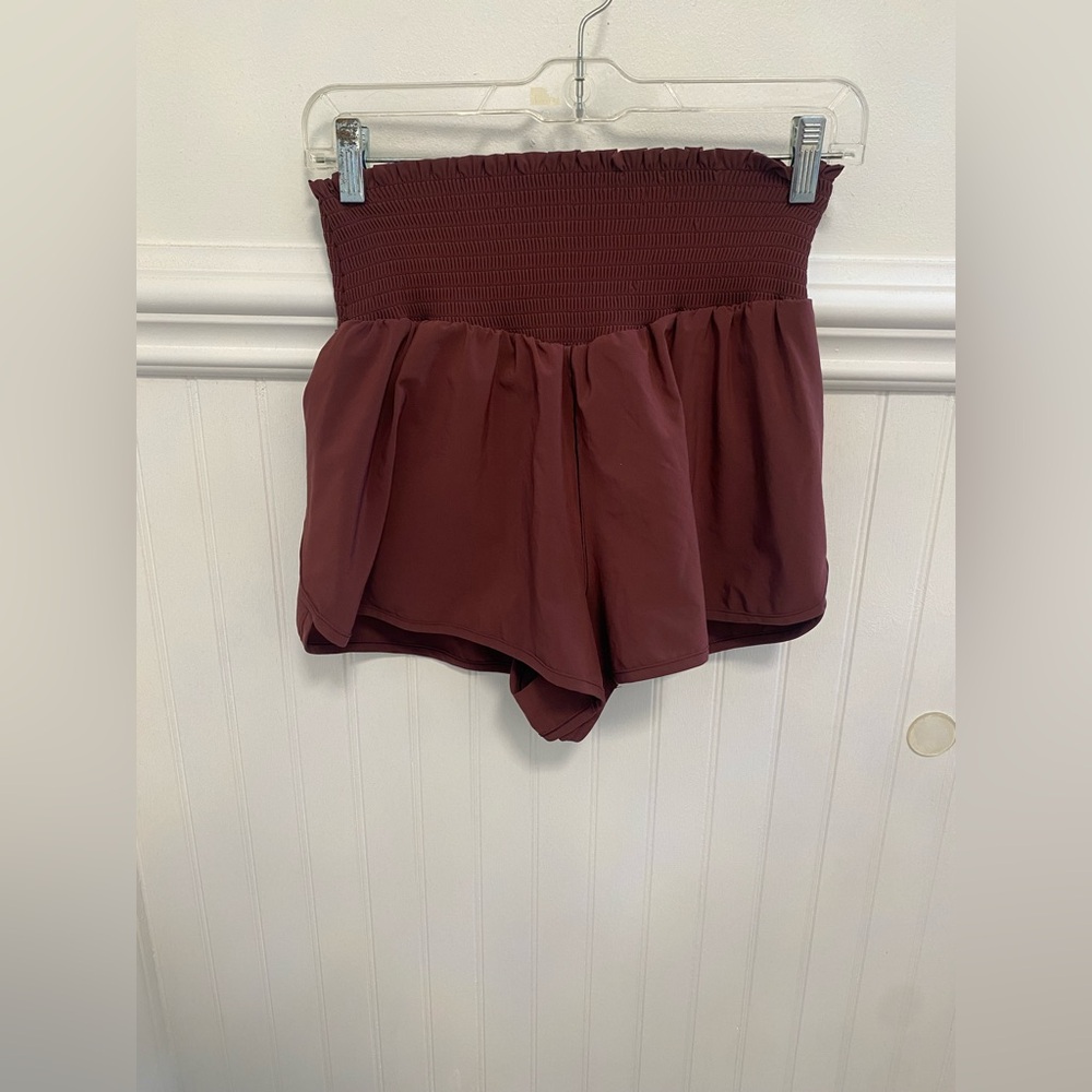 Aerie High-Waisted Maroon Shorts